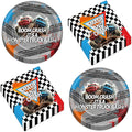 CHUNNIN 50Pcs Monster Truck Party Plates and Napkins Racing Car Party Decorations Monster Truck Disposable Race Car Tableware Set Serves 25 Guest Dinnerware Kids Boys Birthday Baby Shower Supplies