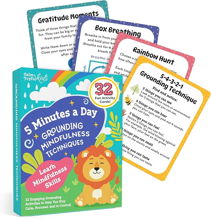 Mindfulness Cards for Kids - Social Emotional Learning Tools, Coping Skills, Self-Regulation Flash Cards, Therapy Resources, Preschool, Special Needs, ADHD, Autism, Counseling Supplies, Learning Game