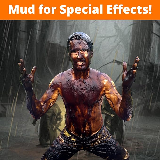 Instant MUD for Wrestling, Pies, Balloons & Fun Run Obstacles. Just Add Water to Powder. Makes 60 GALLONS of Safe, Clean, Fake Mud. Bulk for Pools, Messy Games & Slime Guns
