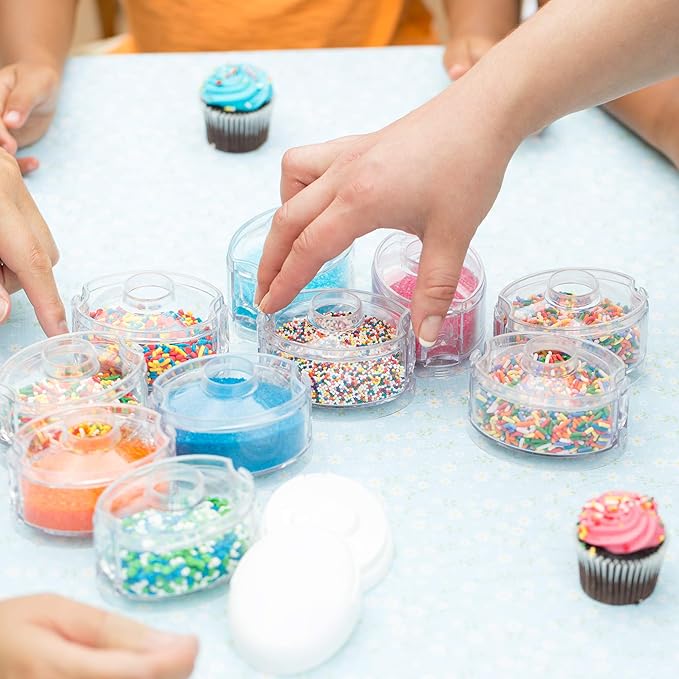 Innobaby Packin' Smart Stackable and Portable Storage System for Formula, Baby Snacks and More. 5 Stackable Cups in Mango Sorbet. BPA Free.