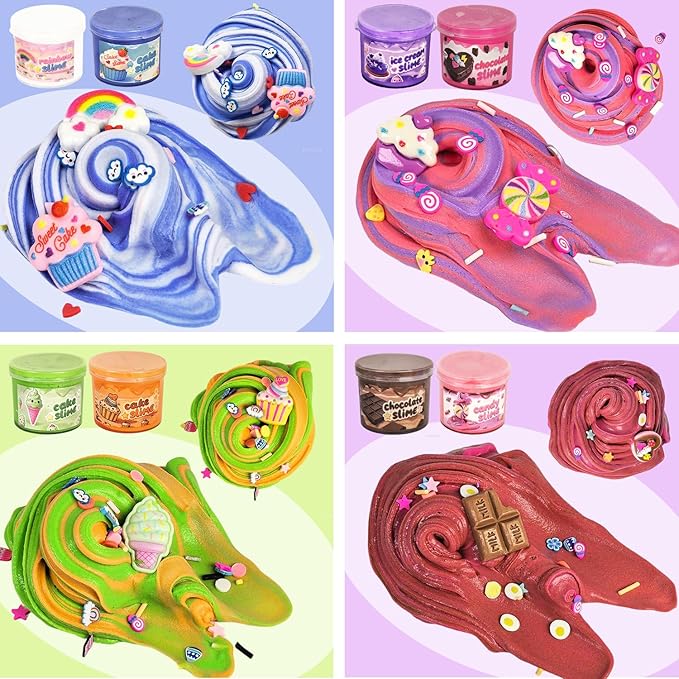 15pack Butter Slime Kit for Girl Boys, Party Favors, Fidget Toy, Stocking Stuffers for Kids 6 7 8 9 10 11 12 Years Old