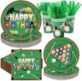 168Pcs Billiards Birthday Party Decorations Snooker Ball Sports Themed Plates Napkins Cups Forks Knives Spoons Disposable Paper Tableware for Billiards Theme Sports Party Supplies Serves 24