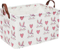 Essme Rabbit Rectangular Collapsible Storage Basket, Kids Toy Organizer, Shelf Basket, Easter Gift (Rabbit)