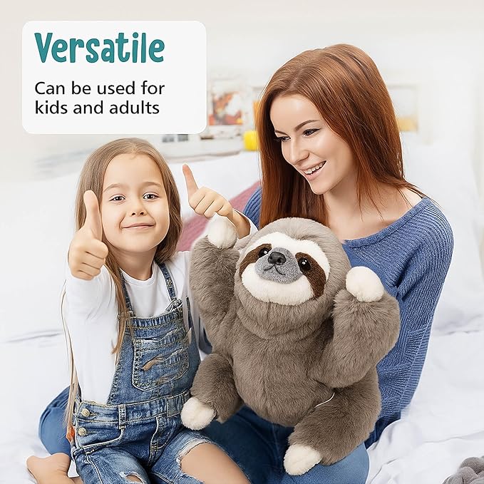 Cuddle Buds 3lbs Weighted Sloth Stuffed Animal for Sensory Needs, 20'' Sloth Plush Large, Weighted Stuffed Animals for Adults, Soft Plush Toy Gift for Kids and Adults, Giant Plushies