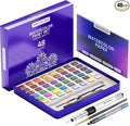 ARTISTRO 48 Color Watercolor Paint Set - Portable Paint Art Kit with Palette and Brush Pens - Travel Water Color Set for Adults, Professionals, Kids - Art and Painting Supplies - Gift Idea