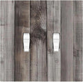 Decorative Switch Plates Vintage Brown Gray Wood Texture 2 Gang Double Toggle Outlet Light Switch Cover Wall Plate Electrical Faceplate For Farmhouse Cabin Decor