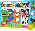 Craftikit® 20 Award-Winning Animal Toddler Arts and Crafts for Kids Ages 3-10 Years, All-Inclusive Animal Craft Kits, Fun Toddler Craft Box for Girls, Boys in Preschool
