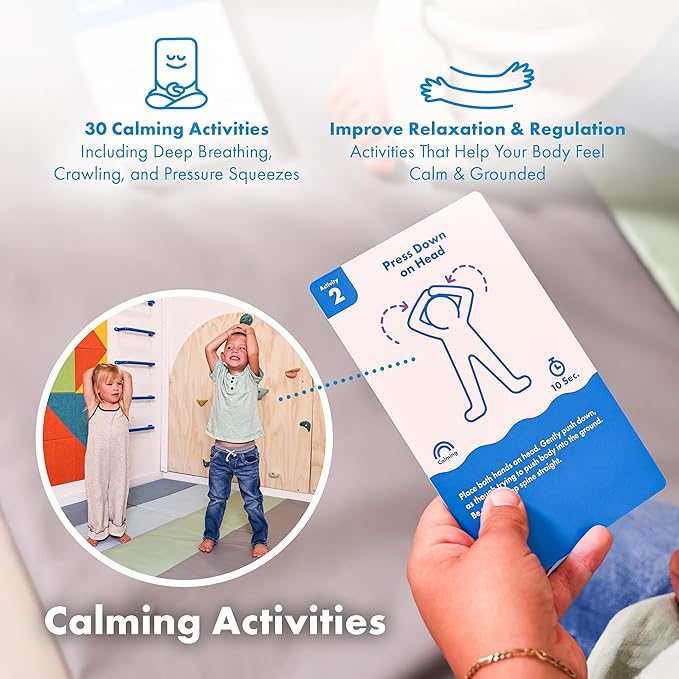 Harkla Sensory Activity Cards – 60 Therapist-Designed Brain Breaks for Kids | 30 Double-Sided 3 x 5 Cards | No-Prep Self Regulation Tool for Focus, Energy & Calm | Classroom & Sensory Kit