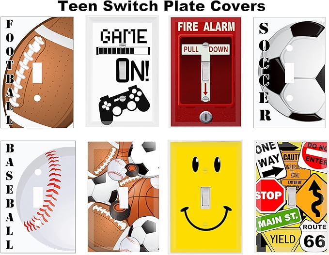 Boys Room Light Switch Cover Plate Kids Decorative Nursery Teen Toddler Room Decor Bedroom Bathroom Playroom (Rocket Ship)