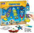 Imagimake Window Art for Kids - Rocket | Suncatcher Kits for Boys, Arts and Crafts for Ages 5-7 | Toys for Boys & Girls Ages 6-8-10-12 | Birthday Gifts for 5 6 7 8 9 10 11 12 Years Old Boys & Girls