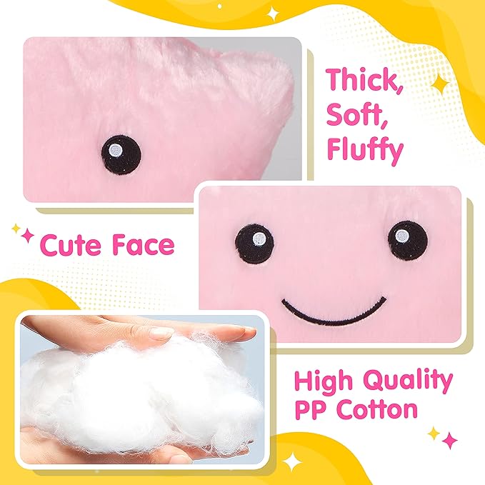 WEWILL 13'' Creative Twinkle Star Glowing LED Night Light Plush Stuffed Animals Toys Birthday Christmas Holiday Valentines Gifts for Toddlers Girls(Pink)