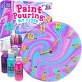 PURPLE LADYBUG Paint Pouring DIY Clock Kit - Arts and Crafts for Kids Ages 8-12, Painting Kit for Kids 6-8 - Gifts for 6-12 Years Old Girls & Boys Birthday - Tween & Teen Girl Gifts Ideas