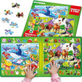 QUOKKA Magnetic Puzzles for Toddlers 3-5 – Search & Find 2 Pack, 60 Pieces Each – Travel Friendly Board with Hidden Objects, Ocean and Forest Scenes – Educational Puzzle Gift for 3 Year Olds