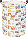 HIYAGON Kids Laundry Basket Baby Hamper for Nursery Boy Kids Hamper Cute Kids Toys Storage Bin Organizer Engineering Vehicle Room Decor for Home(Engineering Vehicle)