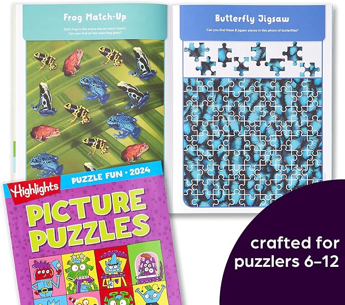 Highlights for Children Fun 2024 Puzzle Books for Kids Ages 6 and Up, 4-Book Set of Brain Teasers, Mazes, Word Puzzles and More Travel-Friendly Screen Free Brain-Boosting Activities