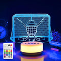 Ice Hockey Gifts Night Light for Kids-Sports Ice Hockeys Decor Bedside Lamp for Ice Hockey Fan, 14 Color with Remote Control / Buttons + Timer + Dim Function, Birthday Holiday Gift for Boys & Girls