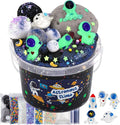 Astronaut Galaxy Slime for Kids, Big Slime Bucket with Clay, Glow in The Dark Slimes Kit for Girls and Boys Ages 8-12, Slimes Party Favors for Birthday Easter, Sensory DIY Toys