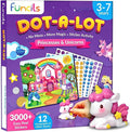 Dot Art Activity - Unicorn & Princess Sticker Kit, Toddler Art & Craft Supplies for Kids, Birthday Gifts for Boys & Girls Ages 3, 4, 5, 6, 7 Year Old - Kids Travel Toys, Airplane Must Have