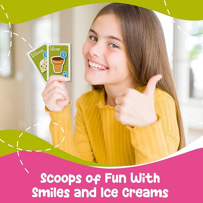 Fun Family Ice Cream Game Perfect for Adults and Children Ages 6-12 (Standard Edition) - Fast and Cute Kid Card Games The Whole Family Will Love
