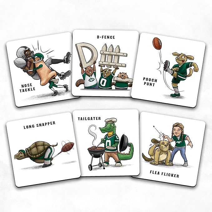 YouTheFan NFL Officially-Licensed Memory Match Game - Humorous, Team-Specific, Original Hand-Drawn Artwork, Fun for the Whole Family, for Fans Young and Old