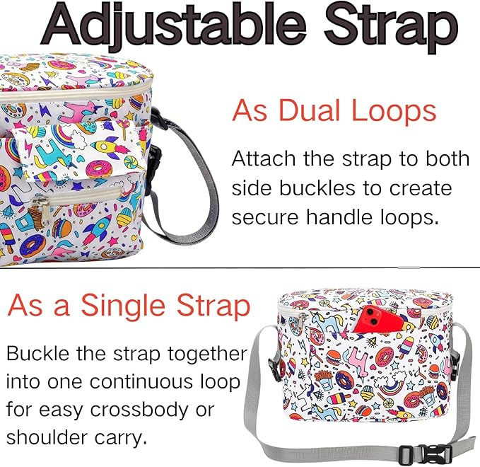 Coloch Universal Stroller Organizer, Large Capacity Multi-purpose Stroller Bag Caddy with Cup Holder Waterproof Stroller Basket for Baby Essentials