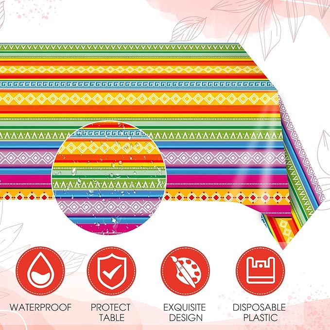 81PCS Mexican Fiesta Party Decorations Mexican Cinco De Mayo Party Decorations Supplies Mexican Disposable Paper Plates Napkins Mexico Plastic Tablecloth Fiesta Ware Dinnerware for Taco Party Decor
