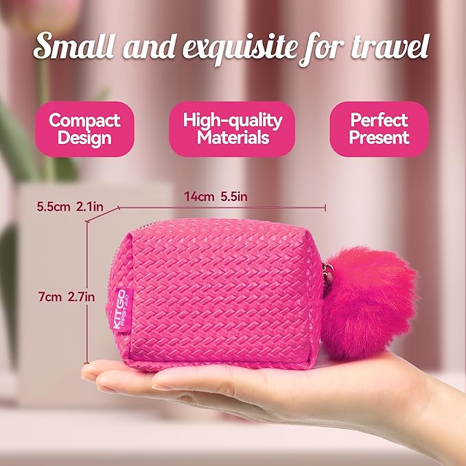 Kitgo Mini First Aid Emergency Clutch Kit -Mother Day Gift Compact Safety Pouch Party Bag with 27 Essential Items for Girl Lady Mother Wife Nurse for Girl Lady Mother Wife Nurse