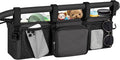 Double Stroller Organizer for Bob Duallie and Baby Jogger City Mini GT2, Double Baby Stroller Accessories with 2 Cooler Pockets, Parent Console Double Jogging Stroller Caddy with Zipper Bag(Bag Only)
