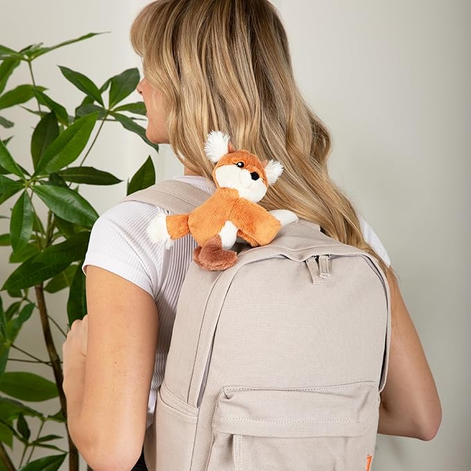 HUGIMALS Hug Babies Forrest the Fox Cute Mini Plush Stuffed Animal for Kids | Soft & Cuddly Portable Comfort Adorable On-The-Go Companion for Travel School & Adventures Ages 2+