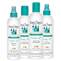 Fairy Tales Curly Q Hydrating Kids Shampoo 12oz, Conditioner 8oz, Styling Spray Gel 8oz & Refresher Spray 8oz - Paraben, Sulfate, Gluten & Nut Free - All Curl Types Incl. Multi Cultural Hair (4 Pk)