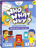 Who What Why Conversation Cards for Kids Online Safety – Cybersecurity & Digital Awareness Learning Game – Emotional Regulation Tool for Kids – Social Skills Activity & Speech Therapy Materials