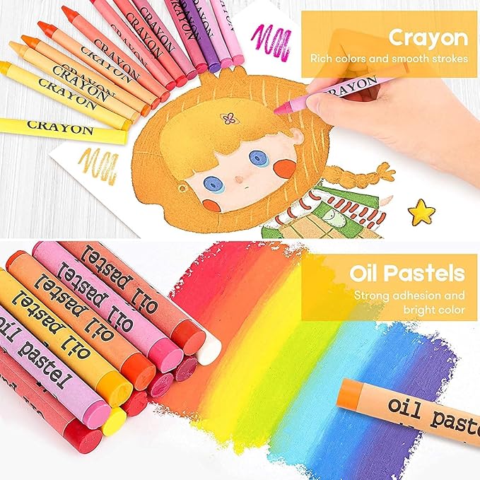 iBayam Stocking Stuffers for Adult, Art Supplies, Arts and Crafts for Artist, Christmas Gifts, Office Supplies, Art Set Case with Trifold Easel, Sketch Pads