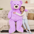 Toys Studio Ultra Soft Teddy Bear 51 inch Giant Stuffed Animal Large Stuffed Bear Plush Toy for Girls Mother's Day Valentines Gifts Christmas Kids Baby Shower, Purple
