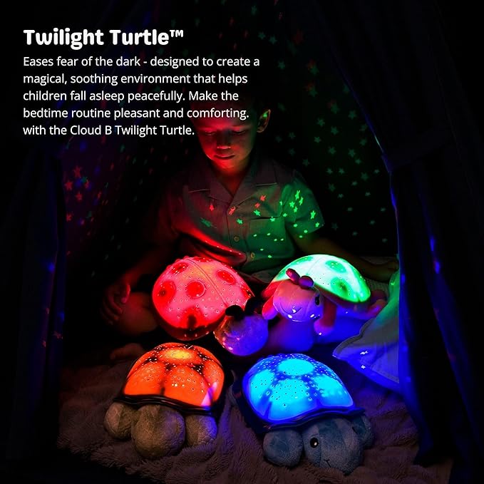 Cloud b Calming Nightlight Star Projector | Gentle Brightness | 3 Colors | 8 Constellations | Auto-Shutoff | Twilight Turtle Green