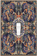 Decorative Light Switch Cover Mandala Petals Retro Flowers 1 Gang Single Toggle Device Electrical Faceplate Switchplates Decorator Outlet Wall Plate For Bed Room Home Decor