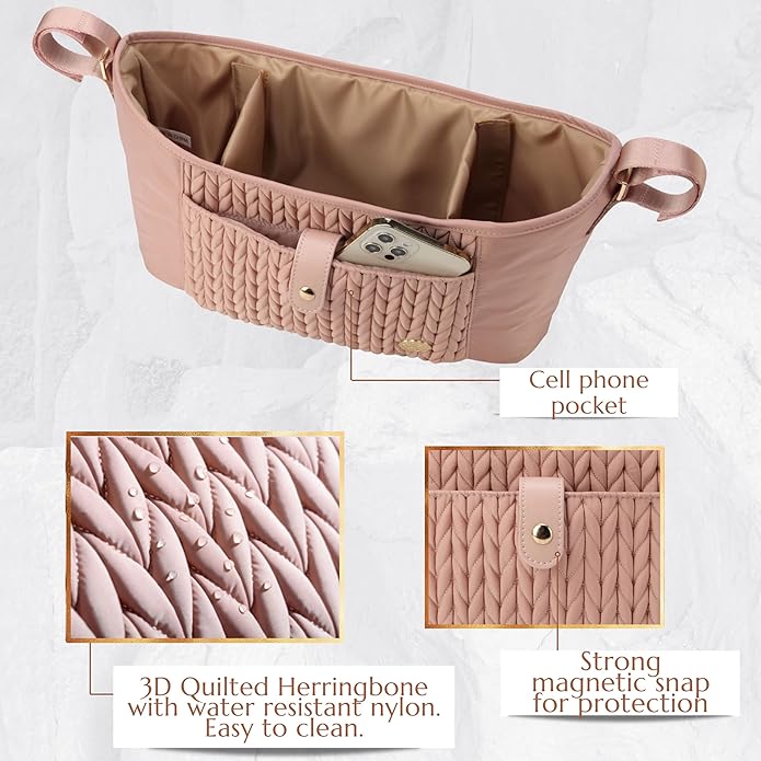 Universal Baby Stroller Organizer,Diaper Caddy Organizer with Adjustable Straps to Fits Nearly Any Strollers | Universal, Adjustable Straps