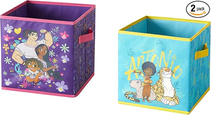 Disney Encanto Set of Two Spacious Collpasible Storage Cubes, 10"x10"