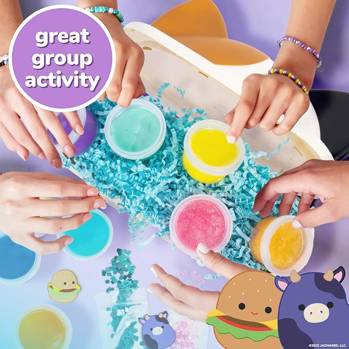 Horizon Group USA Sensory Slime Studio, Scented Slime Kit with Mix-Ins, Charms, and Storage Case, Squishmallows