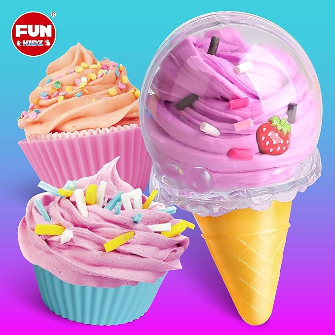 35.16 FL OZ Butter Slime 8 Packs, FunKidz Soft Ice Cream Slime for Girls 6-8 Premade 1040 ML Slime Toys Birthday Gift Party Favors for Kids Age 6-12