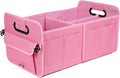 AOKJOY Car Trunk Organizer - Collapsible Multi Compartment Storage with Adjustable Straps for SUV