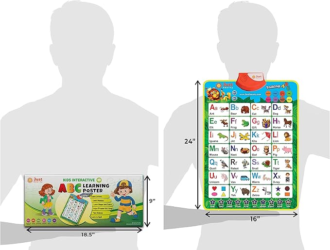 Just Smarty Interactive Learning & Education Toys for 2+ Year Old | Alphabet Learning Toddler Toys Age 1-2 | Learning Toys for 1 + Year Old Boys and Girls | ABC Baby Learning Toys 12-18 Months