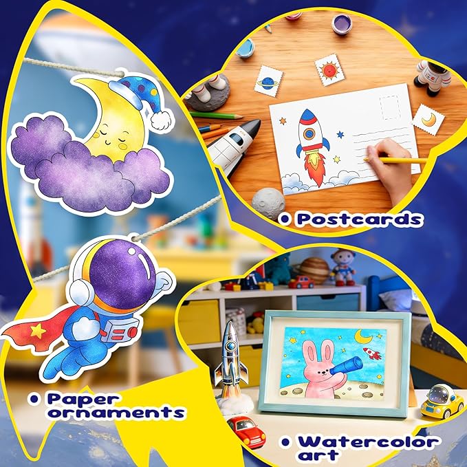 Paint with Water Coloring Books for Kids, Mess Free Watercolor Painting Kit Painting Activity for Kids Ages 3-5 4-8, Arts Crafts Drawing Gift Toy for Boy Girl (Dark Blue)