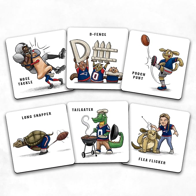 YouTheFan NFL Officially-Licensed Memory Match Game - Humorous, Team-Specific, Original Hand-Drawn Artwork, Fun for The Whole Family, for Fans Young and Old