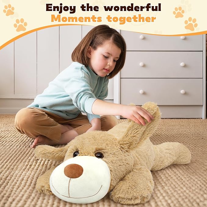 MorisMos Giant Golden Retriever Stuffed Animal 31" Large Stuffed Dog Plush Pillow, Soft Floppy Puppy Stuffed Animal Plush Toy for Kids & Adults, Cute Hugging Dog Plush for Birthday Chirstmas Gift
