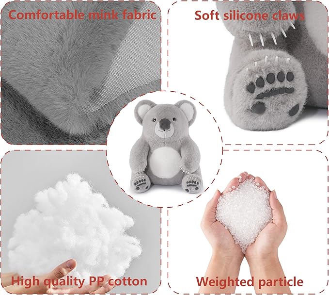 Niuniu Daddy 14" | 3.5 Pound Koala Weighted Stuffed Animal Plush, Giant Koala Pillowfort Lap Plush Toys for Kids Adults Baby, Large Cute Body Pillow for Gift Present Birthday Christmas Holiday