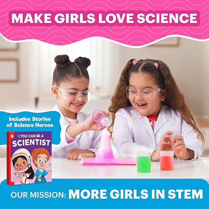 Doctor Jupiter Preschool Science Kit for Kids Ages 3-5 | Toddler Learning Activities, Birthday Gift Ideas for 3-4-5 Year Old Girls | Learning & Educational Toy STEM Kit with 100+ Experiments