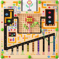 Montessori Number & Shape Puzzle Busy Board, Fine Motor Skills Educational Toy, Counting Matching Preschool Learning Toy, Early Development Sensory Gift for 3-5 Year Old Toddler Boys Girls Black