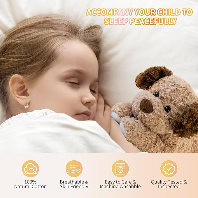 Dog Plush Dog Toy 18 Inch – Brown Weighted Stuffed Animal Dog– Ultra-Soft Plush, Durable Design, Suitable for Kids & Adults – Cozy Comfort Companion