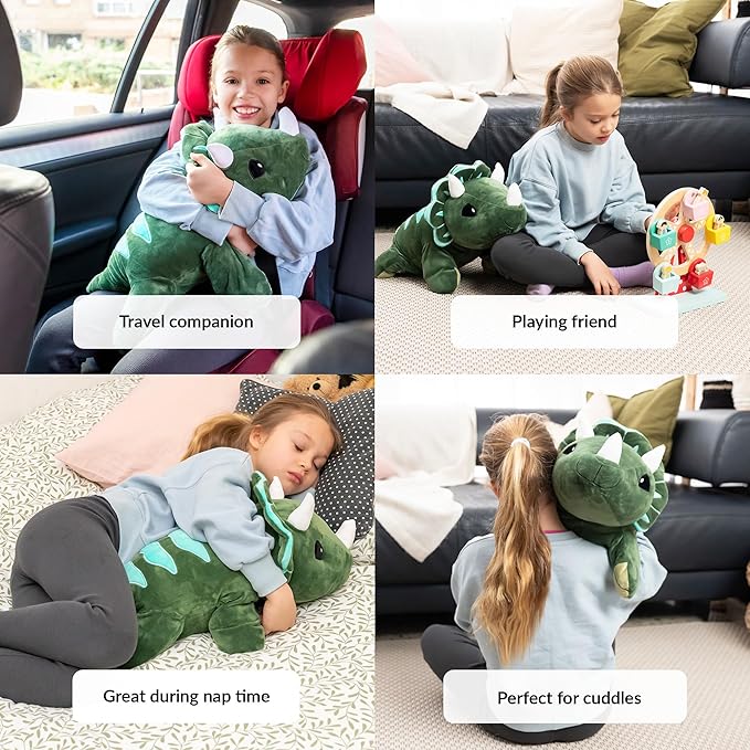 ODOXIA Big Weighted Animals for Anxiety 5lb Dinosaur | Stuffed Weighted Plush for Kids, Adults | Weighted Stuffed Animals | Weighted Plushies | Weighted Plushie