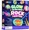 EPUMP Rock Painting Kit for Kids – Glow-in-The-Dark Arts and Crafts Set for Boys & Girls Ages 6-12 – DIY Creative Painting Toys, Fun Art Supplies for Kids Activities & Birthday Gifts